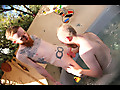 Hairy Cub Sucks Inked Ginger in a Hot Tub