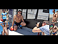 Watch our muscle mate James strip naked in this rooftop photoshoot