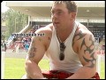 Muscular sportsmen naked under their kilts at the Highland Games