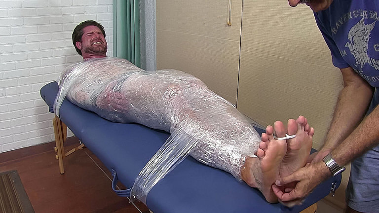 Porn Mummified Heels - Clint Mummified & Tickled Insane - Gay BDSM-Fetish Porn - My Friends Feet